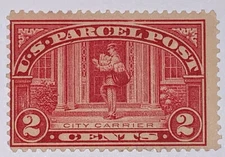 Travelstamps:1912-13 US Stamps Scott # Q2 City Carrier 2cents  mint og hinged