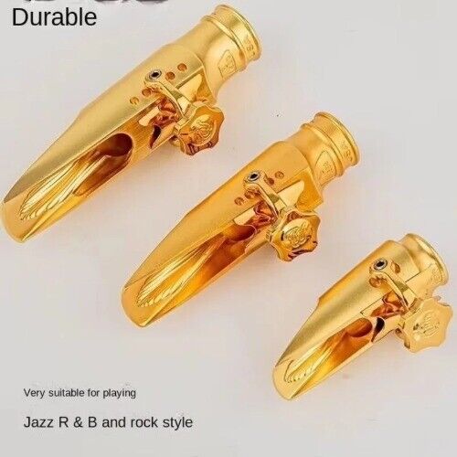 Durga Flute Head 6 Generation Professional Alto Saxophone Metal Mouthpiece Gold - Bild 5 von 9