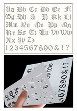 Olde English Stencil A-Z Font Alphabet Lettering Painting Reusable Craft Art AL5
