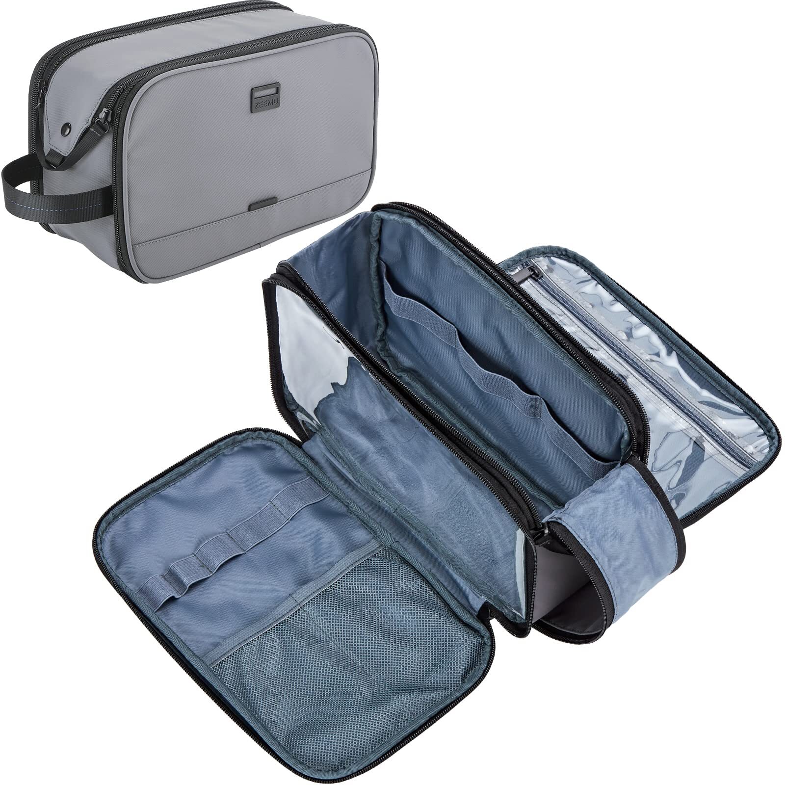 Extra Large Water-resistant Men's Toiletry Bag with Dual Side Pockets-image