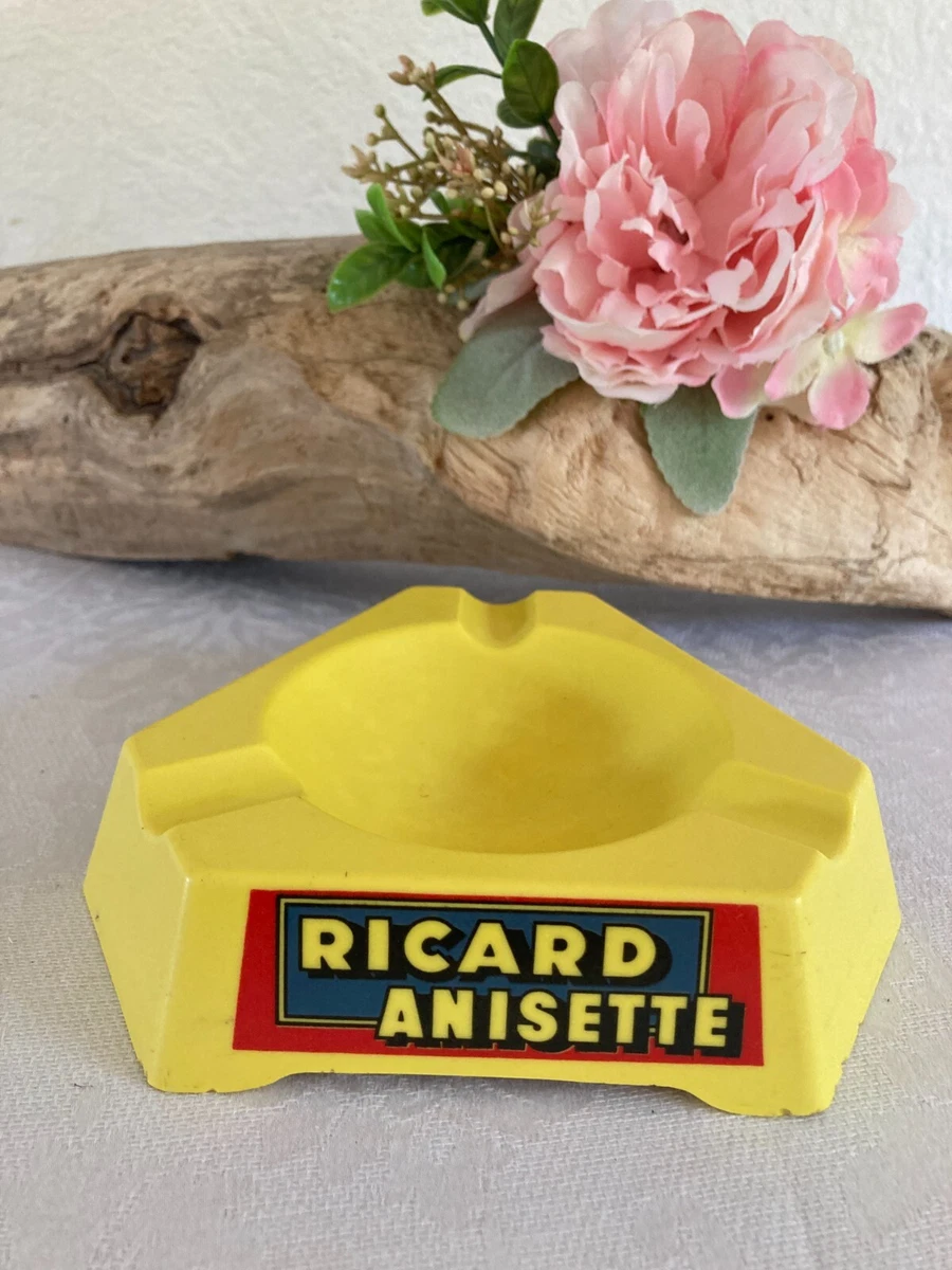 Cendrier Publicitaire Ricard En Opale Jaune – Vintage France – Collection