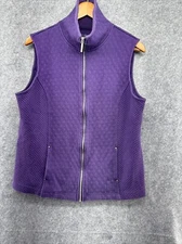 Karen & Scott Sport Vet Woman’s Purple Zipped Up L 