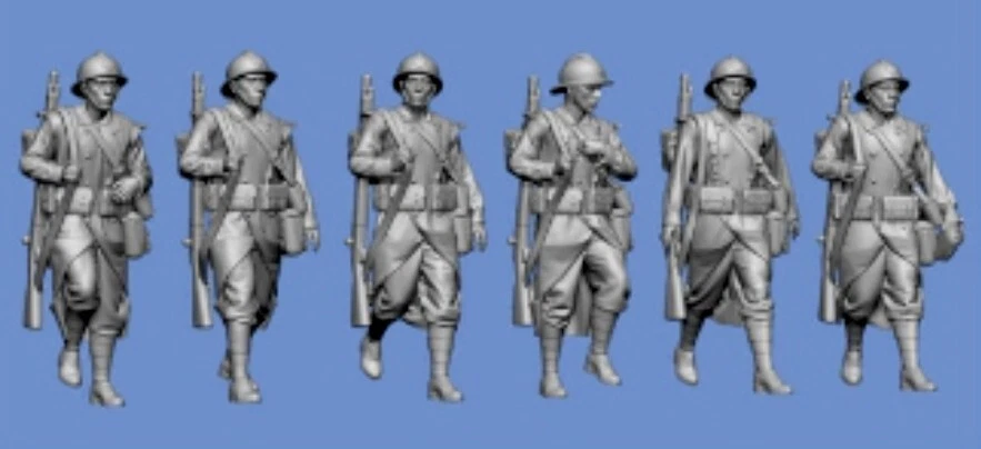 Peddinghaus 3 D Druck 1/72 72F263 Français Infantrie Marschierend