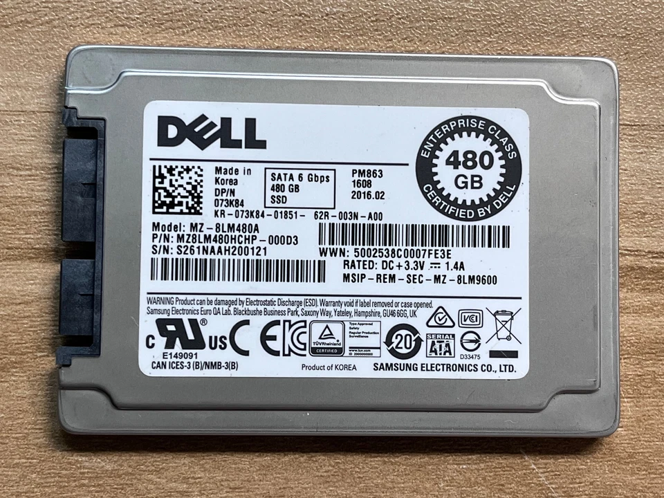 Dell PM863 1.8" Micro SATA 480GB SSD SATA 6 Gbps Enterprise Solid State Drive - Image 2 of 4