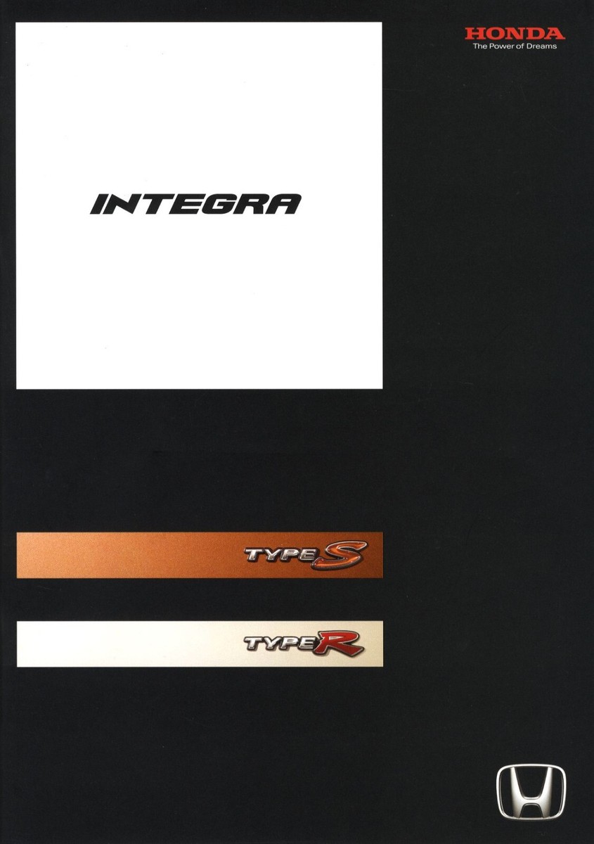 Catalog] 2004 Honda INTEGRA Type R S Japanese brochure DC5 K20A