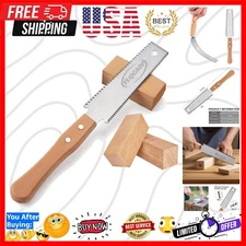 Japanese Pull Saw, Hand Saw with Double Edges of 11/17 TPI, SK5 Flexible Blade F