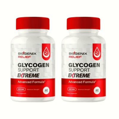 2-Pack Biogenix Relief Extreme Glycogen Support Advanced Formula - 120 Capsules