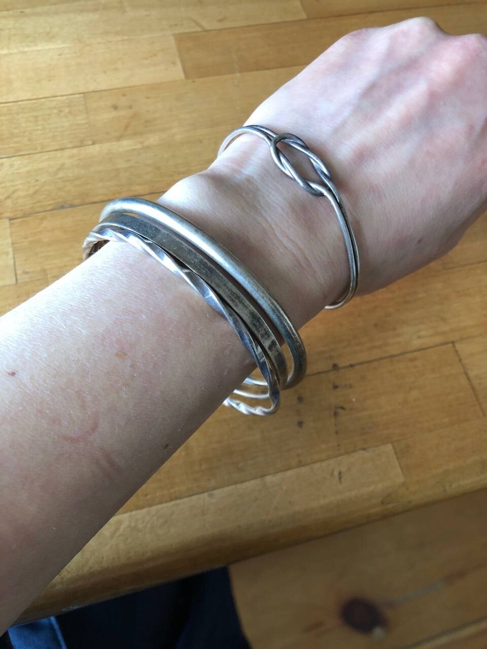 Four Sterling Silver Bracelets Solid 925 Vintage … - image 13