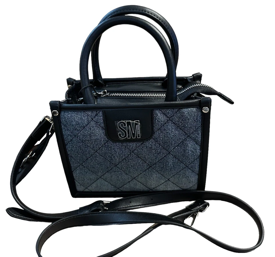 Bolso Bandolera Steve Madden Azul Denim con Correa para Guitarra Tiktok Viral Negro Bbabi Foto 2 de 4