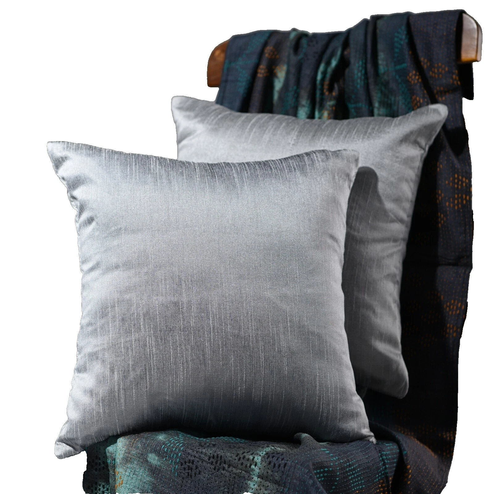 Faux Silk Vintage/Retro Square Home Décor Pillows