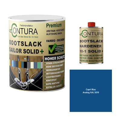 2K Bootslack RAL Farbe Yachtlack Holzlack GFK Metall Boot Schiffslack seidenmatt
