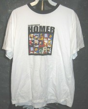 Homer Simpson The Simpsons Classic White The Many Faces of Homer Large T-Shirt