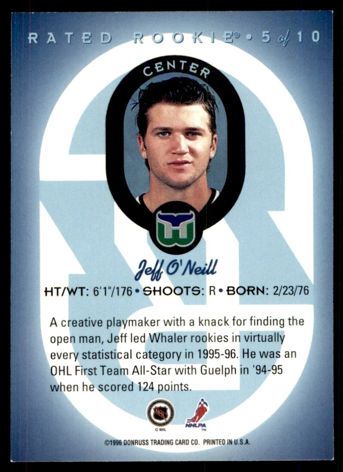 1996-97 Donruss Canadian Ice Jeff O'Neill #82 - Image 2 of 2