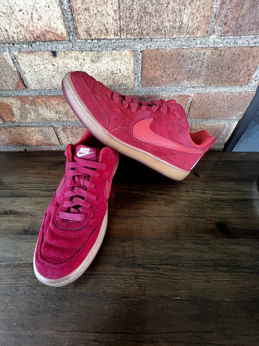 Nike red suede shoes store