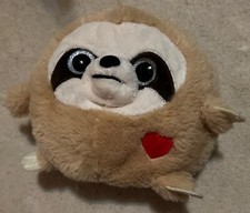 Dan Dee Collectors Choice Sloth Plush Glitter Eyes 7" Valentines Heart Soft Toy