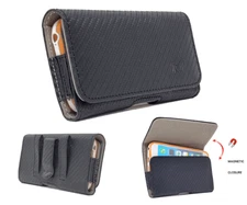 For iPhone 16e Leather Fiber Pouch Carrying Case Belt Clip Holster Cover