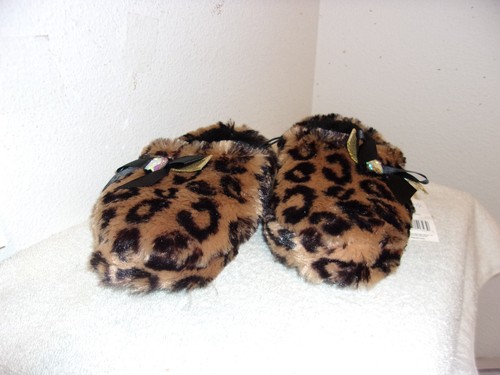 BRANDNEU DAMEN LEOPARD PUNKTFARBE KUNSTFELL SLIPPER HAUSSCHUHE - Bild 1 von 6