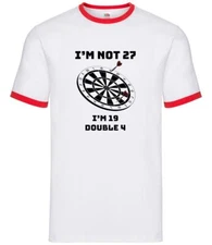 27th Birthday Darts - Mens Ringer - Years Old Gift Present Twenty Seven 27