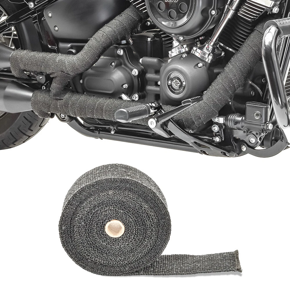 Exhaust wrap for motorbike 10m Craftride Heat shield tape black | eBay