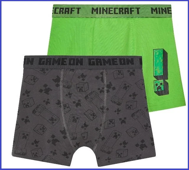 FASHION UK GERMANY Minecraft Minekraft Jungen Slips 2er Pack Boxer Shorts 134 140 146 152 158 164