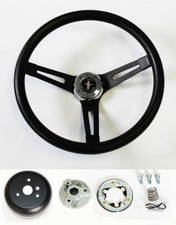 65-69 Ford Mustang Steering Wheel Black On Black 13 12 Mustang Center Cap