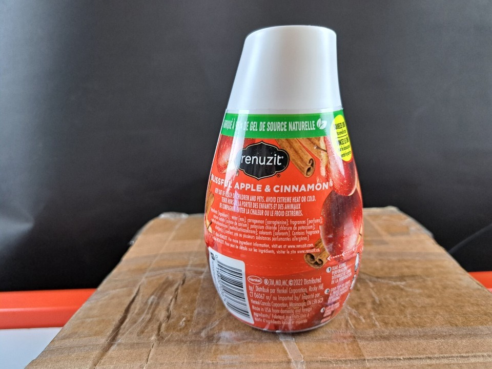 Renuzit Solid Gel Air Freshener Cone Apple & Cinnamon, 7oz 198g 12