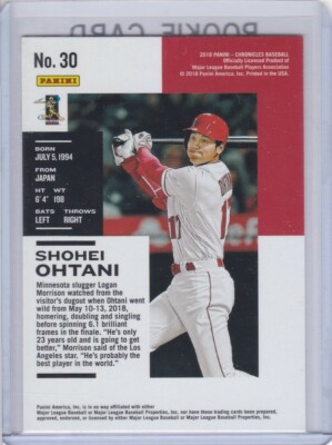 SHOHEI OHTANI ROOKIE CARD 2018 Panini Chronicles Baseball ANGELS