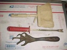 Vtg Metal Garden Claw Back Scratcher, Weeding Fork, Wallpaper Brush HH Tools