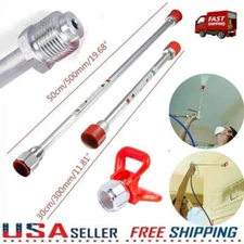 Universal Airless Paint Sprayer Spray Gun Tip Extension Pole Rod Garden 30/50cm