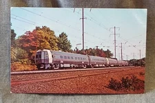 LMH Postcard PENN CENTRAL METROLINER Passenger Train AMTRAK 887 Metuchen 1970
