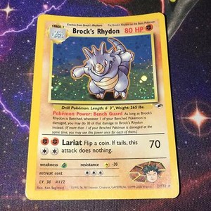 Brock's Rhydon 2/132 Gym Heroes Holo Rare