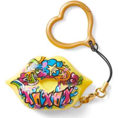 しゃけちゃん S.W.A.K. Lips Keychain Sealed With A Kiss XO Kiss KISSTECH Yellow