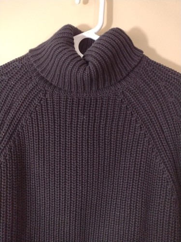 Maglione maglia grossa girocollo 525 America taglia grande NERO 100% cotone NUOVO, DW14 - Foto 2 di 7