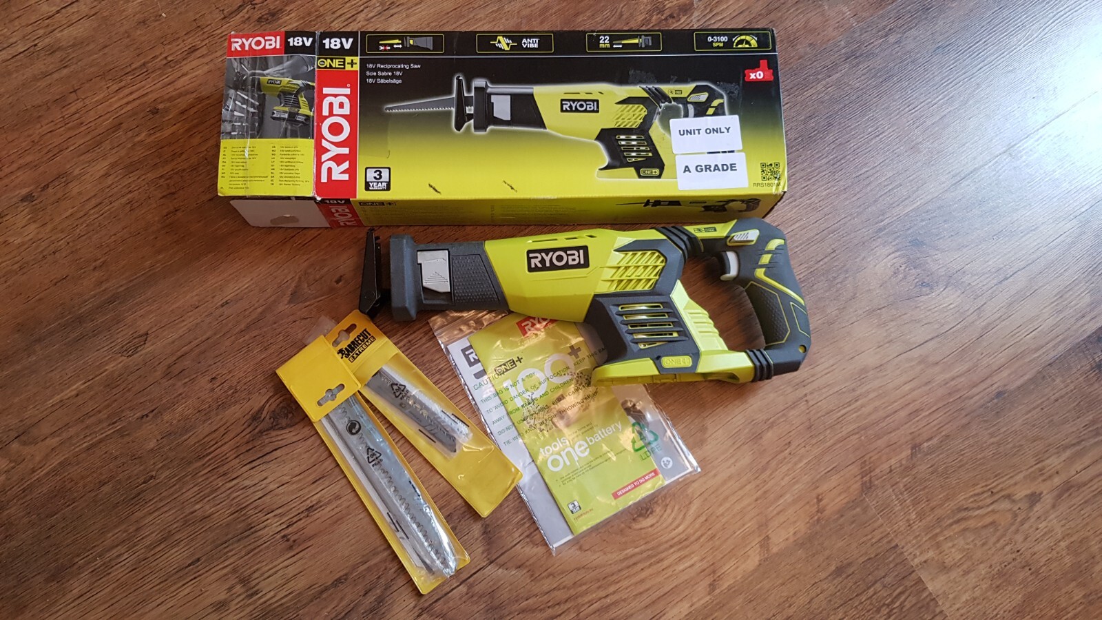 Ryobi RRS1801M 18V Cordless Reciprocating Saw Tool only 4892210118707
