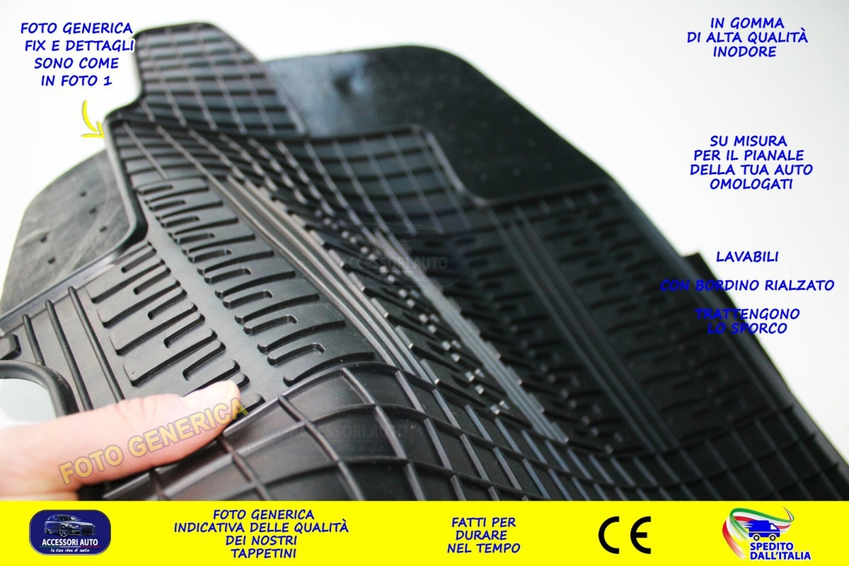 Tappetini In Velluto Petex Tessuto Rex Neri 4 Pezzi Per AUDI A2 2000
