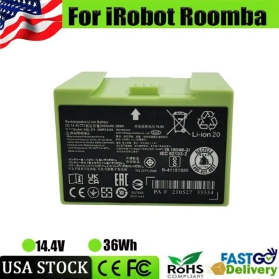 BATTERYMASTER ABL-D1 I7 BATTERY FOR IROBOT ROOMBA E6 7550 E5 E5152 E5154 E AND I SERIES 36WH