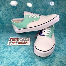 Vans Era Checker Revolution Women s White Blue Retro Low Top Canvas Skate Shoes