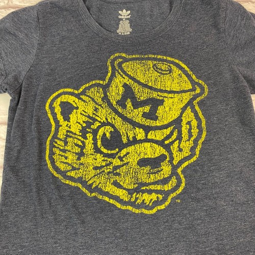 Michigan State Wolverine Adidas Youth Top Shirt Logo College Vault Short Sleeve - Picture 2 of 11