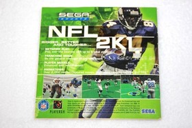 NFL2K Sega Dreamcast Disc, Manual, Jewel Case. Original Authentic