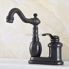Oil Rubbed Bronze 4 in. Centerset Bathroom Faucet Swivel Basin Mixer Tap wsf832