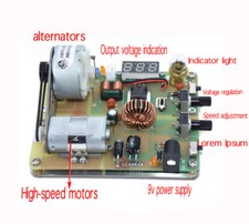Hand crank generator model conservation of energy for science experiments