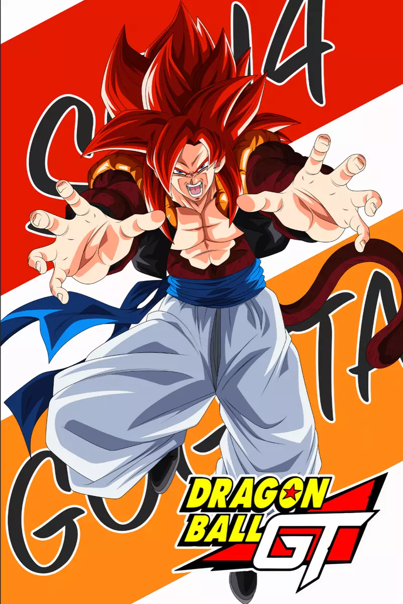 Dragon Ball GT Poster Vegeta Goku Fusion Gogeta SSJ4 12in x 18in Free  Shipping