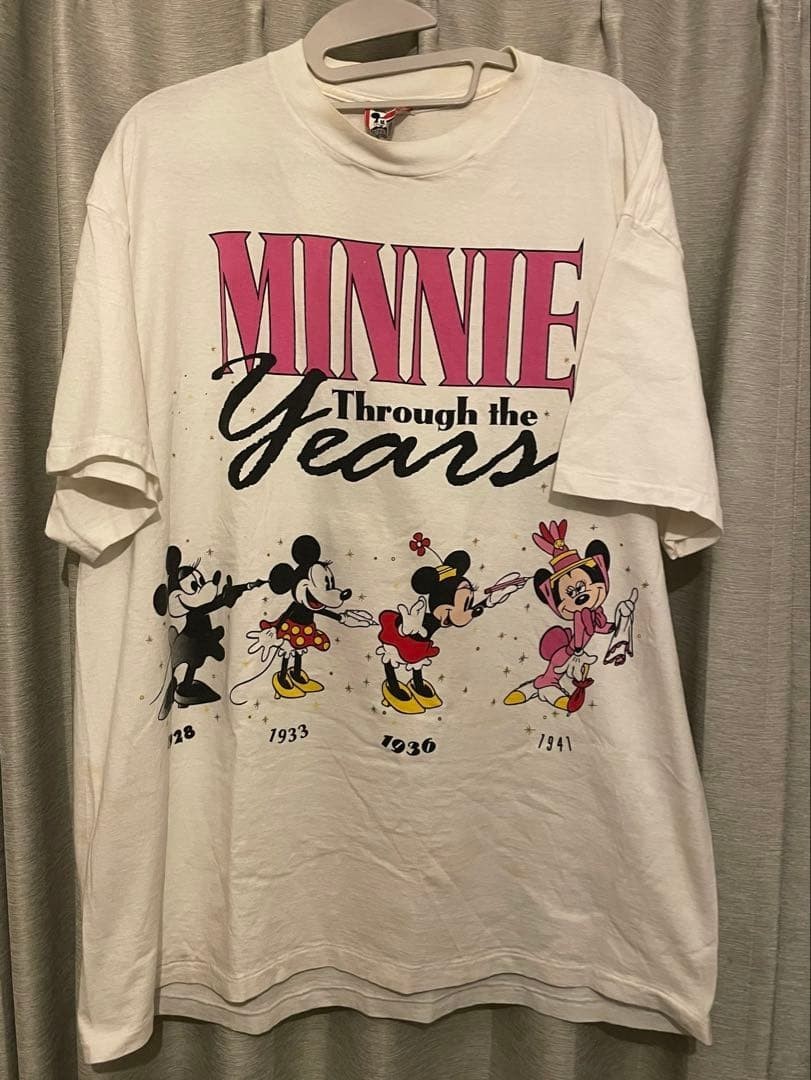 Disney 90s Vintage Minnie Mouse Memorial T-Shirt White XL from JP