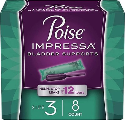 Poise Impressa Incontinence Bladder Supports For Women  Size 3 - 8 Count