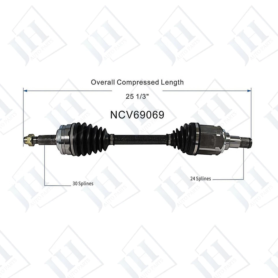 OE Front Pair Left Right CV Axle Shaft Set For 2013-2018 Toyota RAV4 L4 2.5L FWD - Image 2 of 4