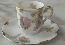 Antique Limoges France Porcelain Tea  Coffee Set for 10 Hand Painted Gilt