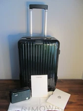 Rimowa Essential Dark Green Carry On Spinner & Matching 1st Class Accessory Kit