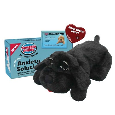 Snuggle Puppy Original Junior Heartbeat Puppy Toy - Black for Small Breeds