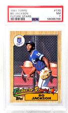 1987 Topps Future Stars BO JACKSON RC Rookie Baseball Card PSA 7 NM  NEAR MINT