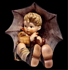 Hummel Umbrella Boy HUM 152 A Goebel W Germany Figurine Vintage in Excellent